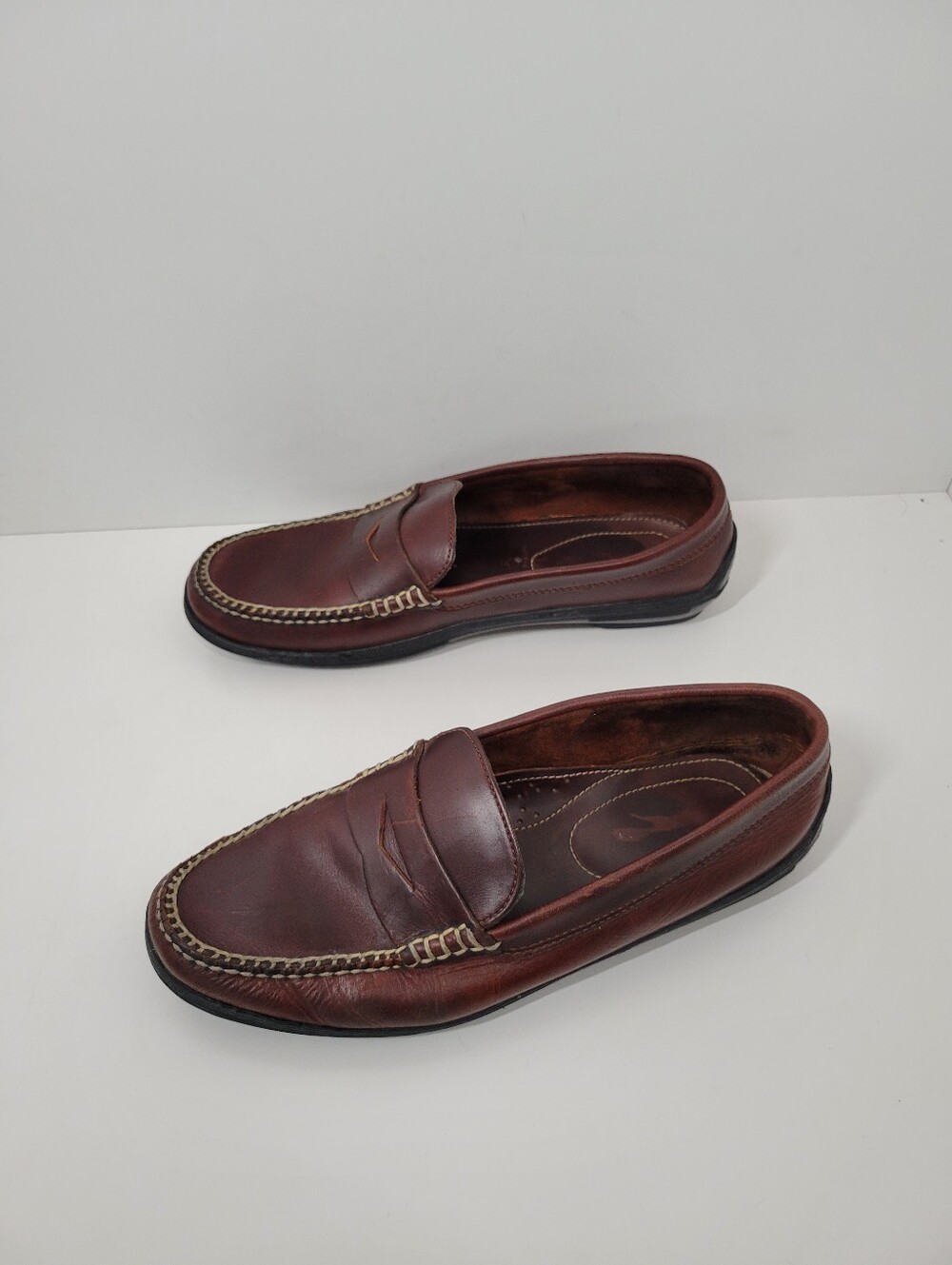 TB Phelps Soft Brown Leather Penny Loafer Driving Shoes Men's Size 11.5